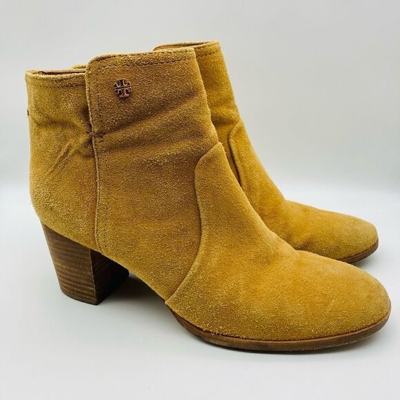 Tory Burch Sabe Caramel Suede Women’s Boots 10M - Picture 2 of 12